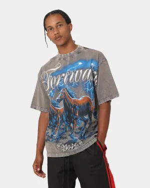 404 Night Rider Vintage T-Shirt Charcoal BreathableMaterial