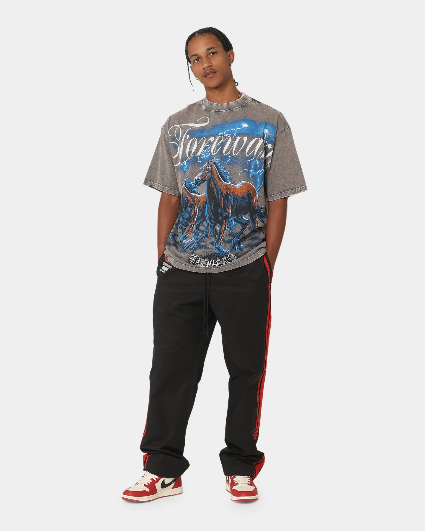 Striped modernity 404 Night Rider Vintage T-Shirt Charcoal