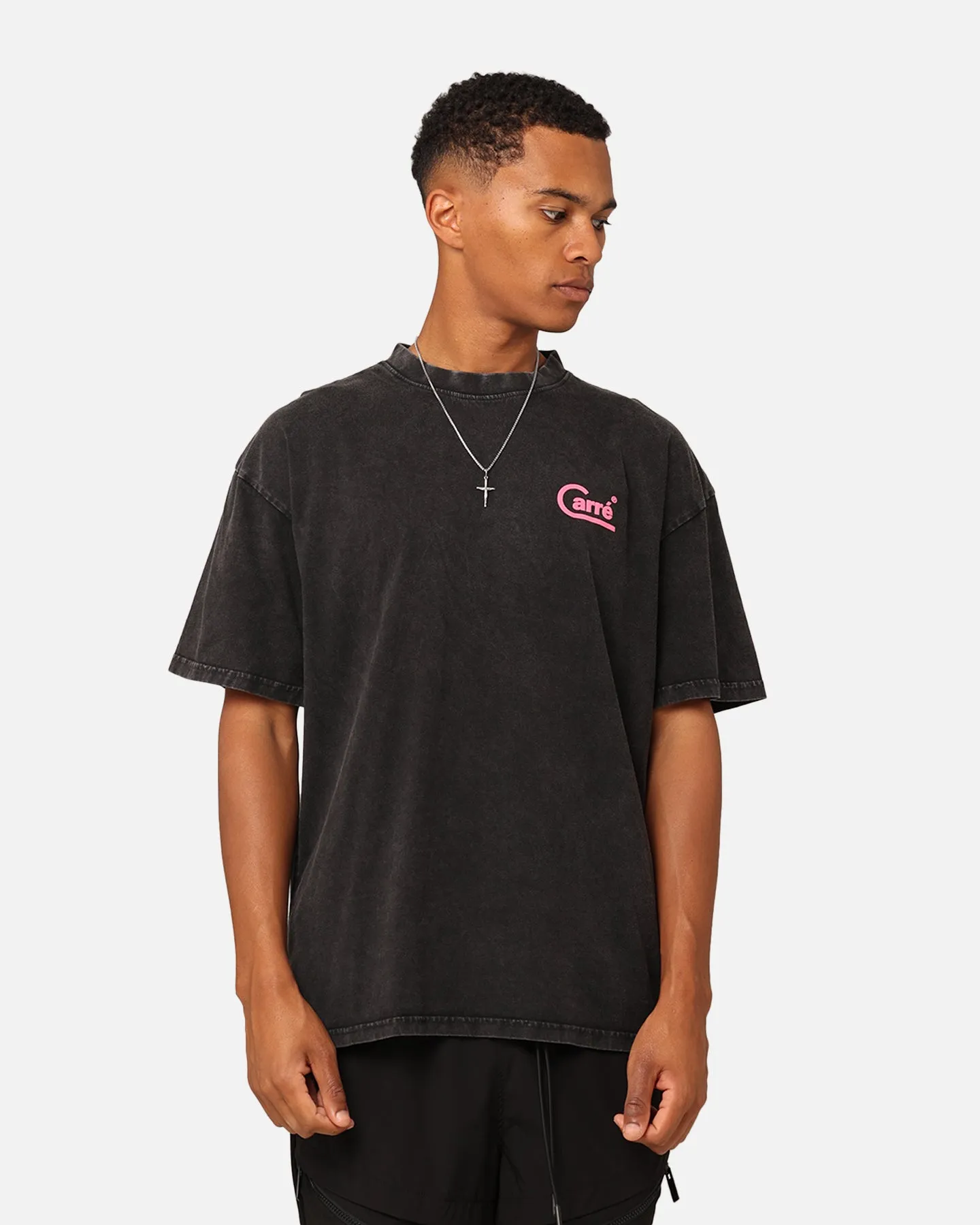 Versatile and Stylish Carre Pro T-Shirt Black Acidwash