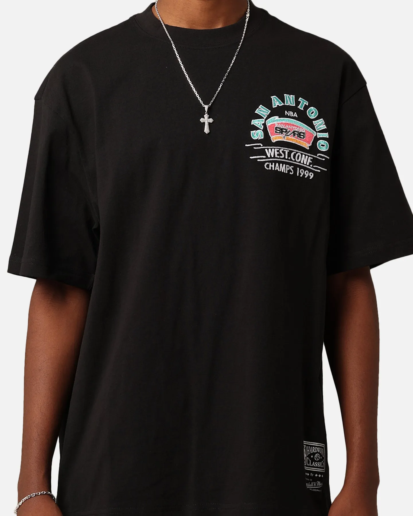 Sleeveless Mitchell & Ness San Antonio Spurs Arch T-Shirt Faded Black