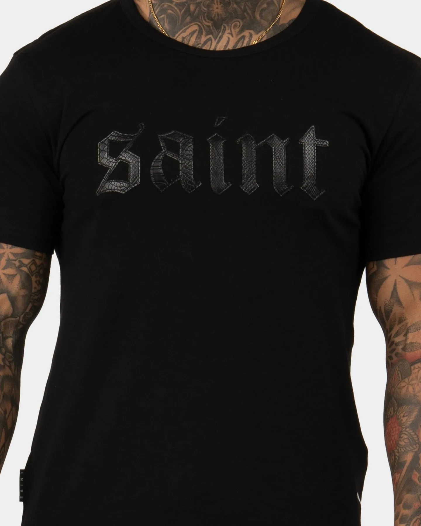 Saint Morta Cambronne Snake El Duplo T-Shirt Black/Black Fun and Playful Daily Comfort
