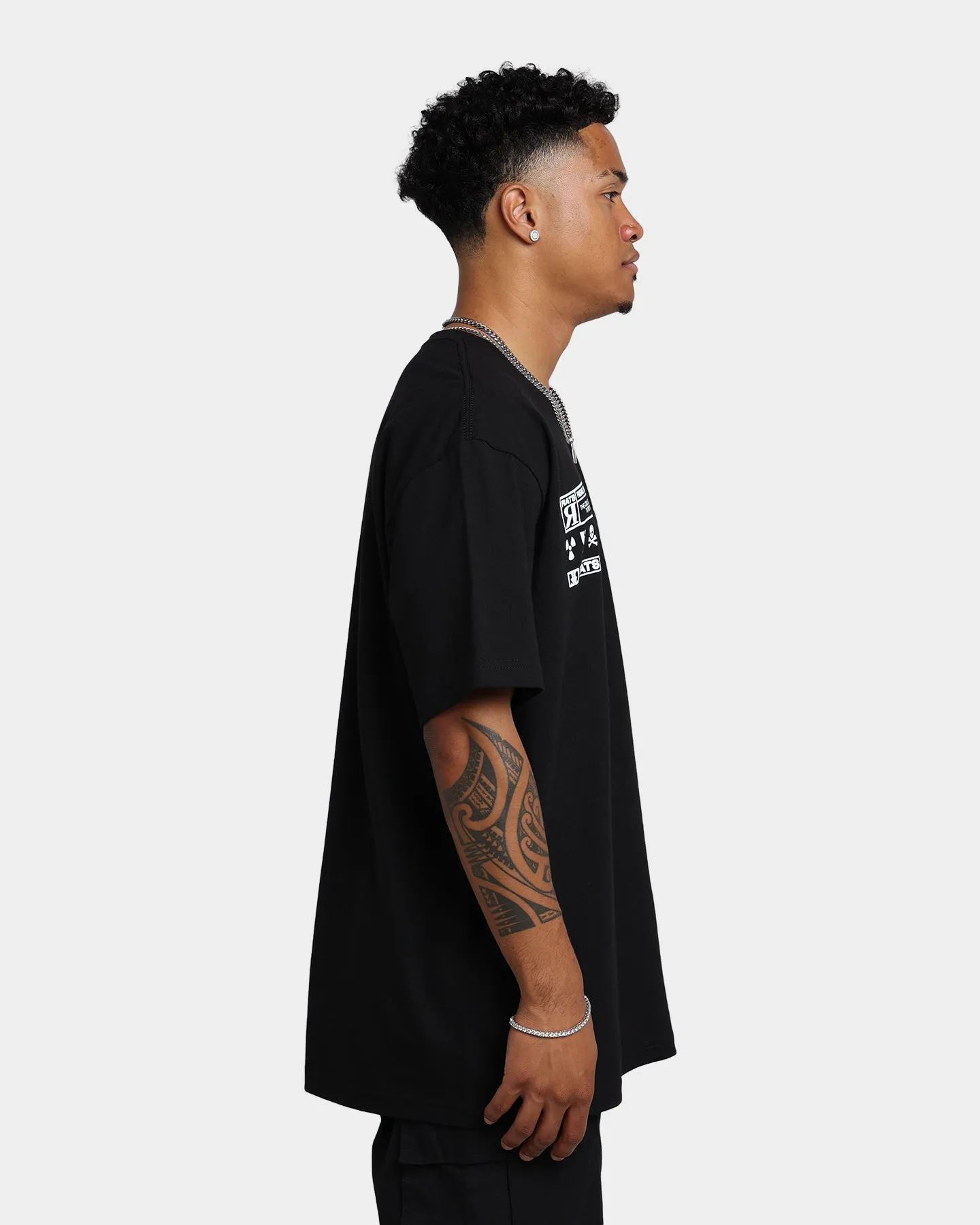 Rats Get Fat Guilty Pleasures VHP T-Shirt Black Non Restrictive Silhouette monochromatic