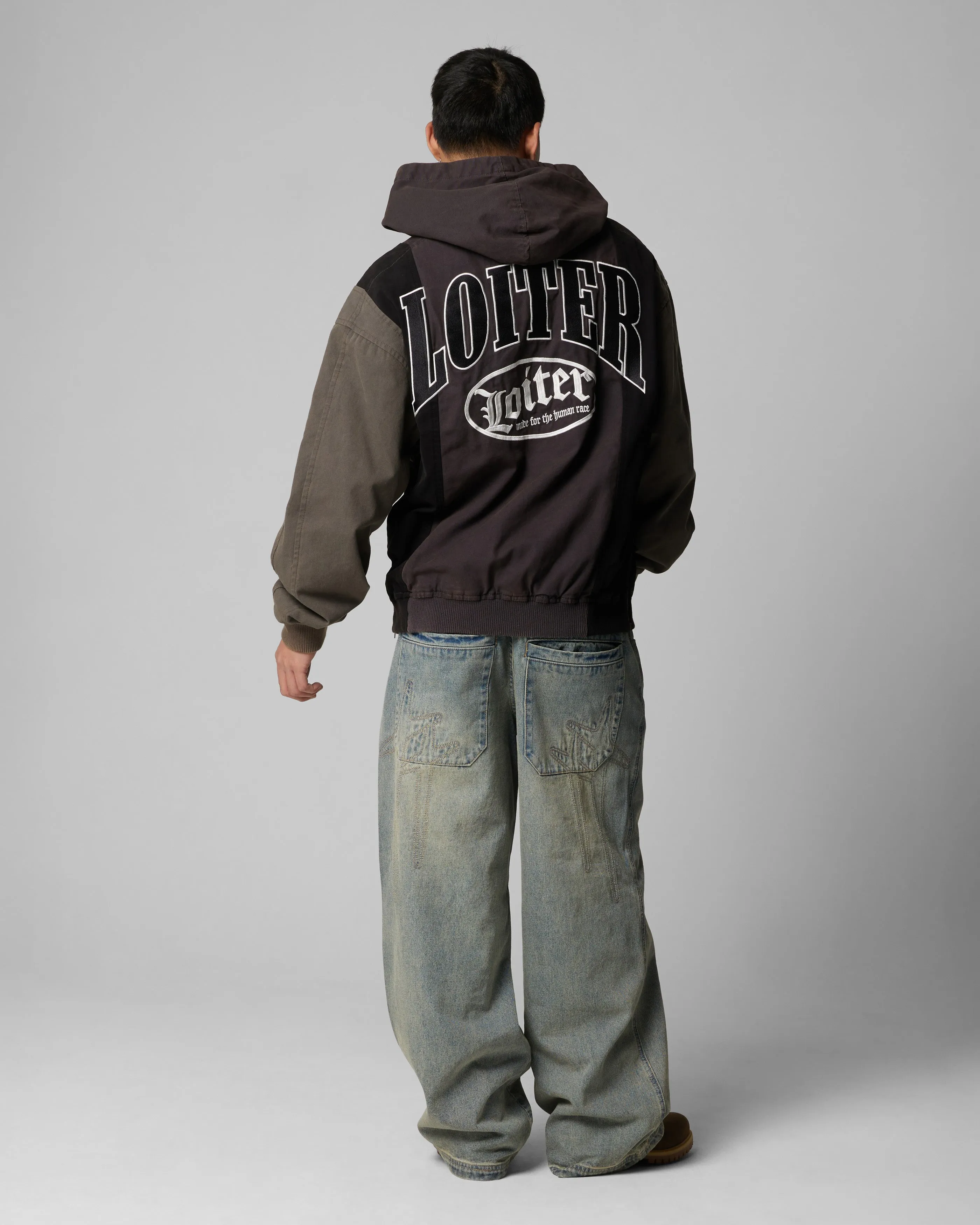 Balanced Weight Distribution Loiter Splinter Hoodie Black/Charcoal