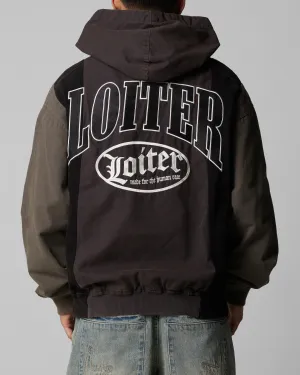 Loiter Splinter Hoodie Black/Charcoal summer cover