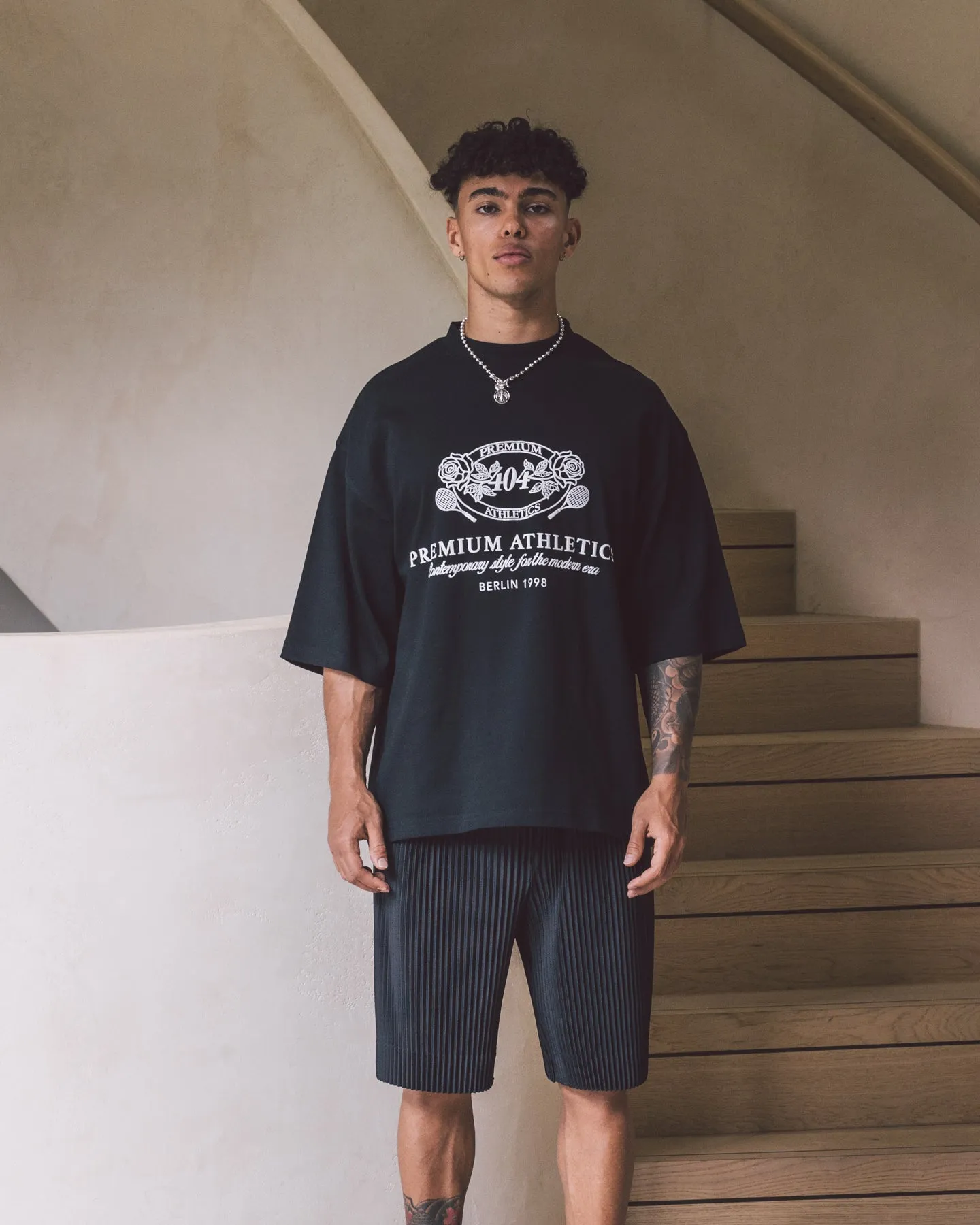 404 Premium Athletics Heritage T-Shirt Black Outdoor Activity