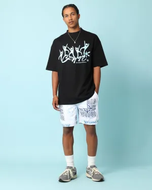 Cool Comfort Pre Shrunk Fabric Carr?? Raver Oversized T-Shirt Black