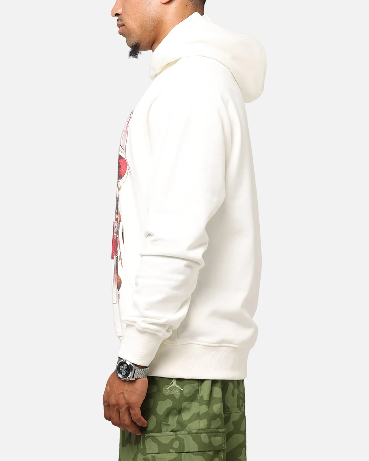 Moisture Wicking Finish Jordan Jumpman Flight Graphic Fleece Pullover Hoodie Sail