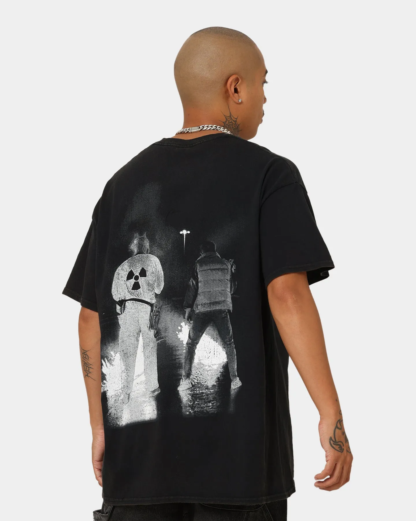 American Thrift X Back To The Future Back To The Future 1 Vintage T-Shirt Washed Black Eco-friendly Timeless Style