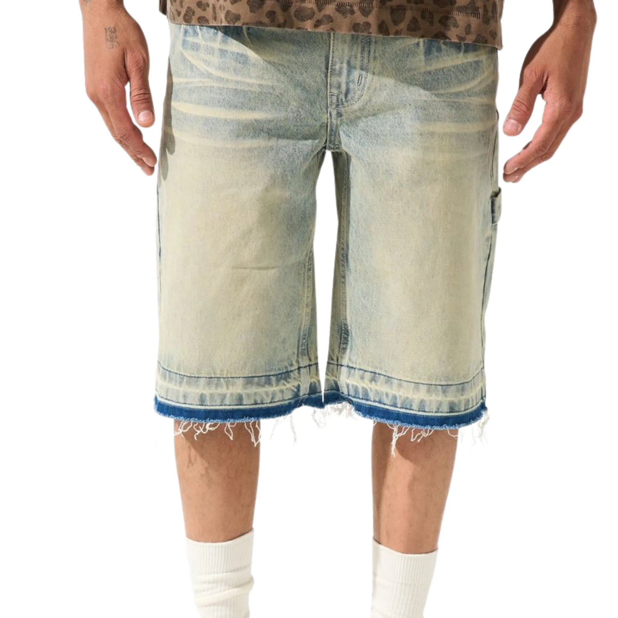 Comfortable Hoodie Serenede "TERRA" Denim Shorts
