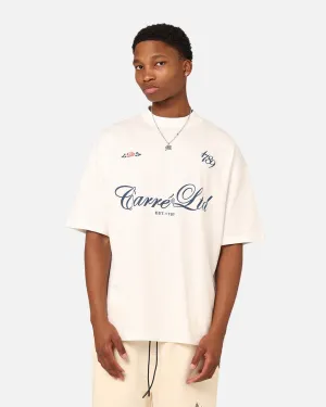 casual and comfortable Quick-Dry Fabric Carre Established T-Shirt Off White