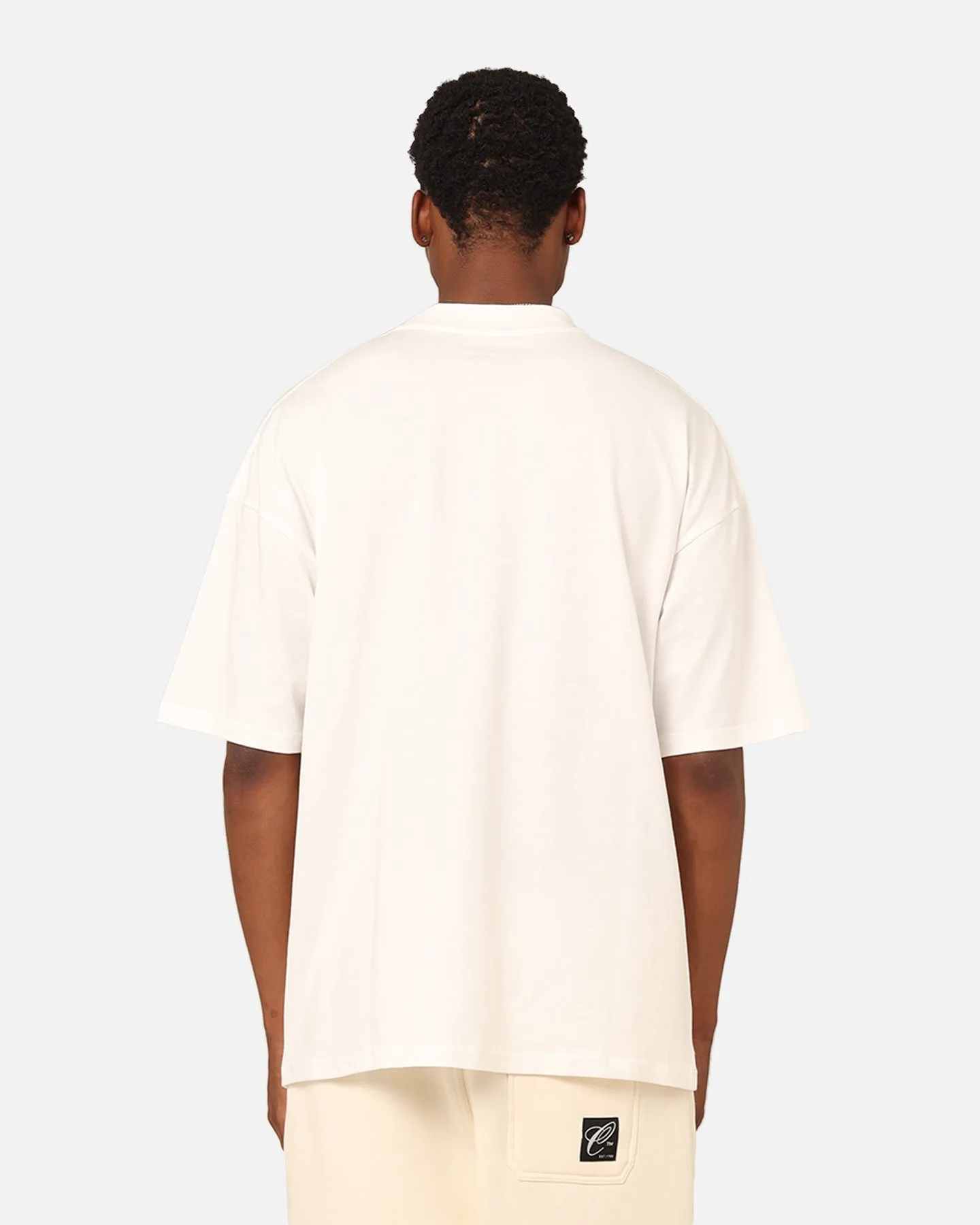 Layered Hem Detail Carre Established T-Shirt Off White