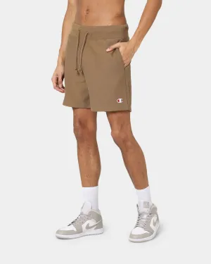 Champion Reverse Weave Terry Shorts Midway Brown Lightweight Flex Unisex style