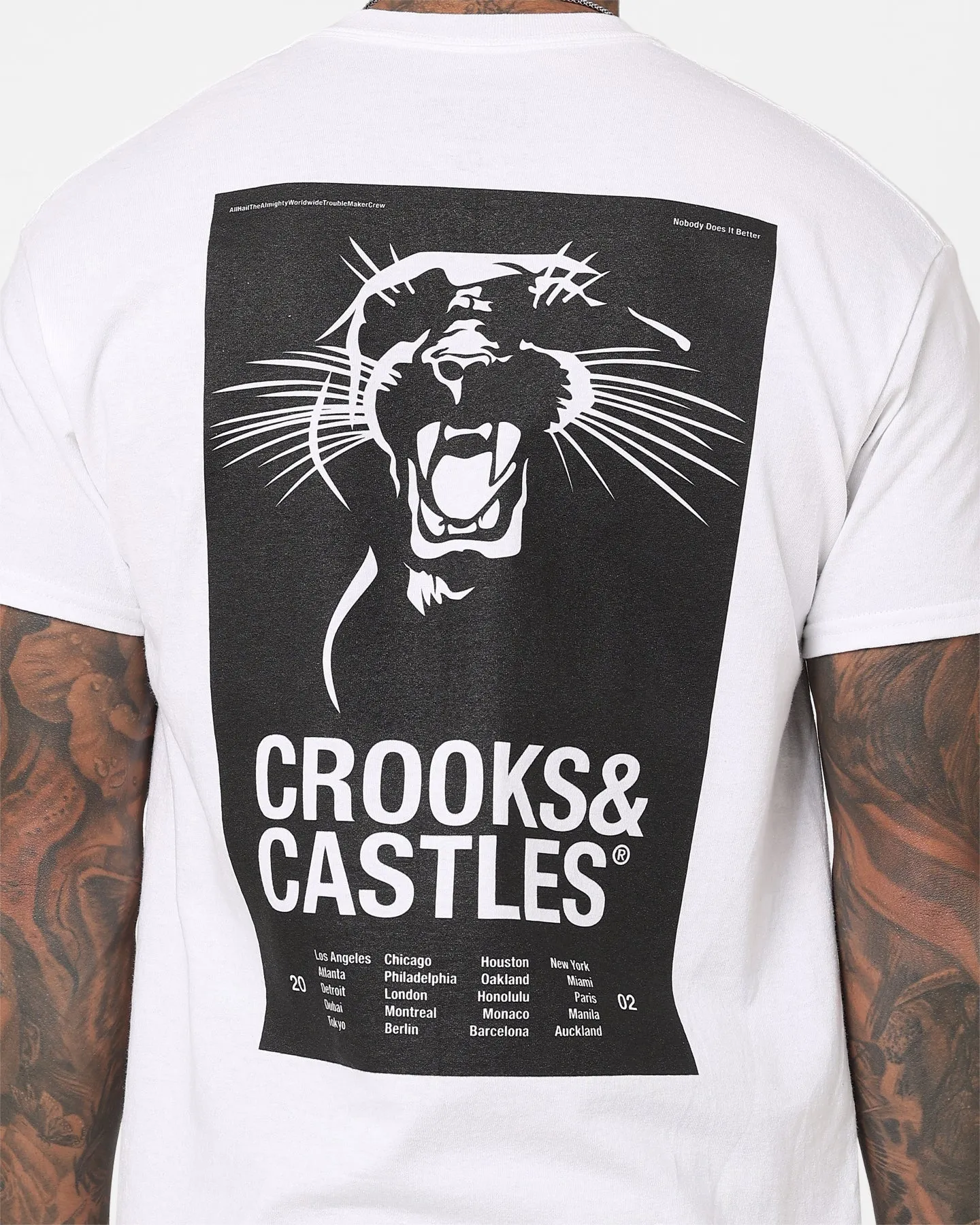 Crooks & Castles Trouble Maker T-Shirt White Sporty Vibe Office Wear