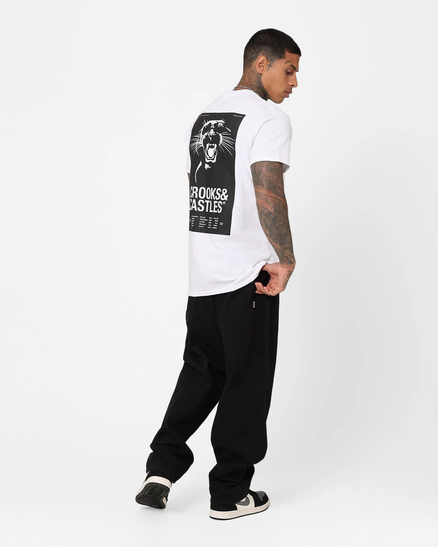 Trendy Style Daily Comfort Crooks & Castles Trouble Maker T-Shirt White
