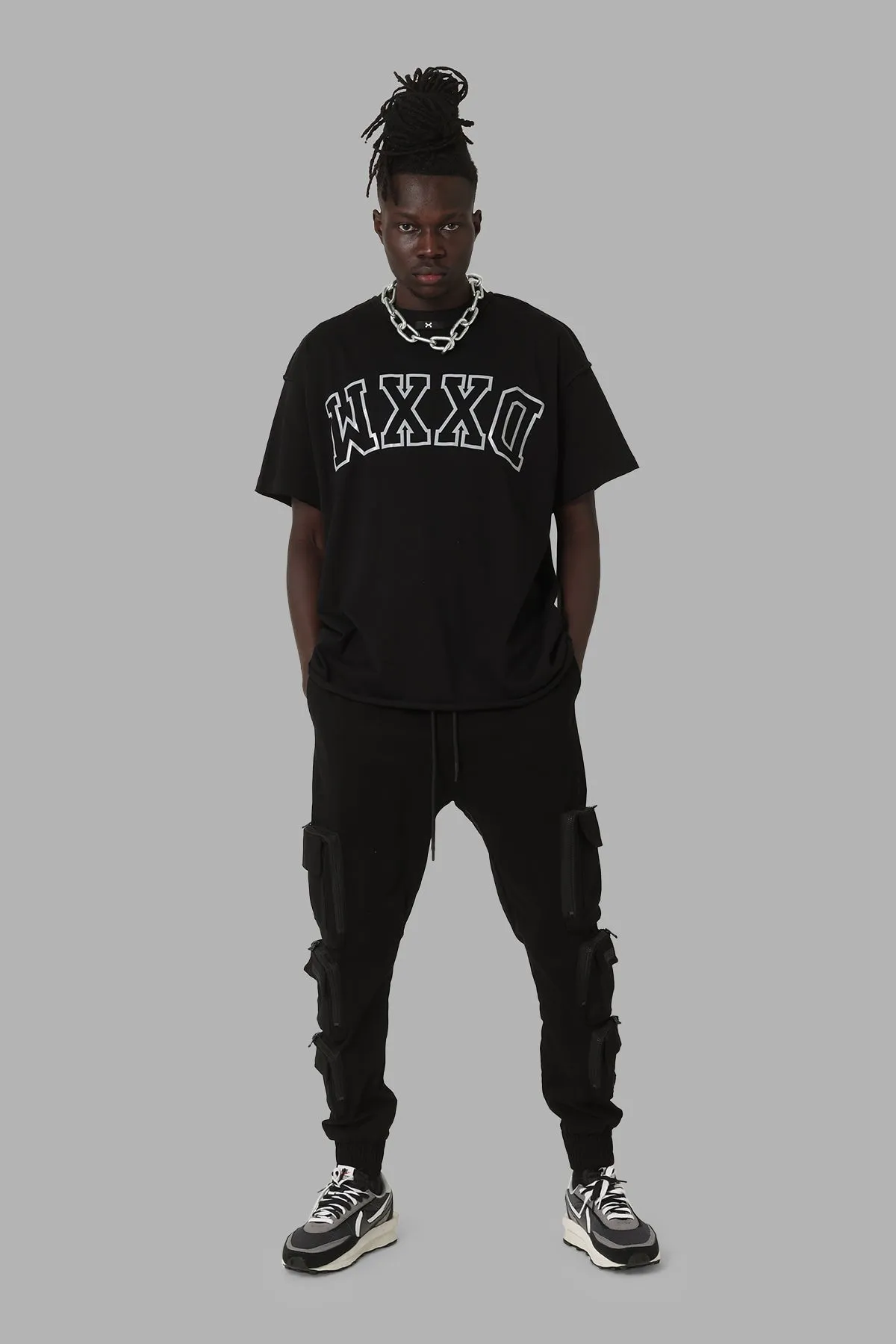 Travel Wear DXXMLife L-6 A Hi Vis Oversized T-Shirt Black
