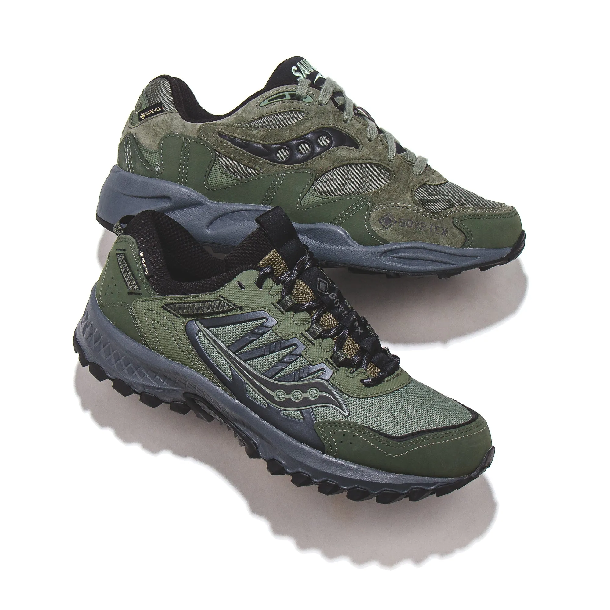 Climb Training Saucony Men Grid Peak GTX Gore-Tex Forest Black S70849-2