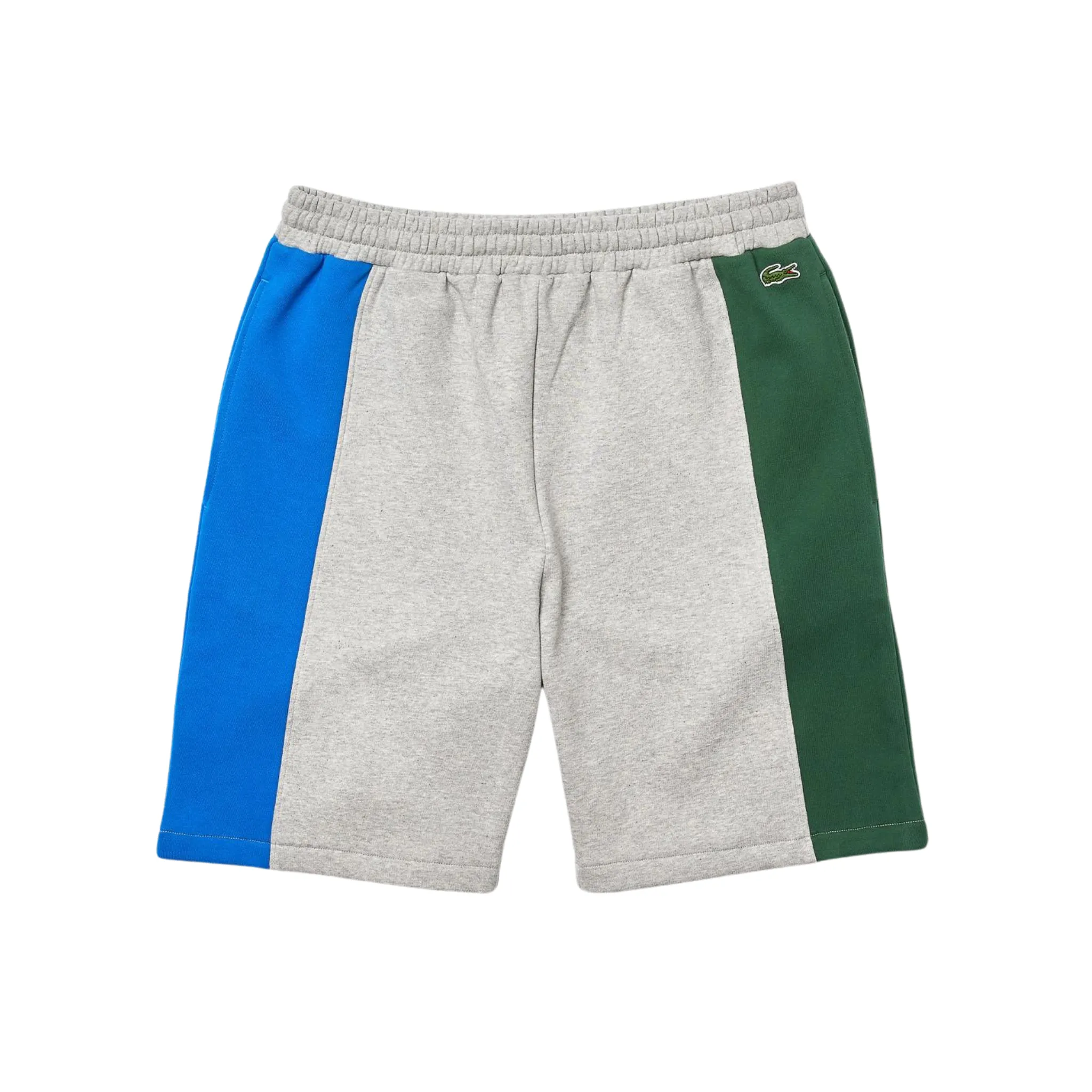 Cozy Style Glitter Fit Lacoste Branded Cotton Fleece Blend Shorts (Grey/Blue/Green)