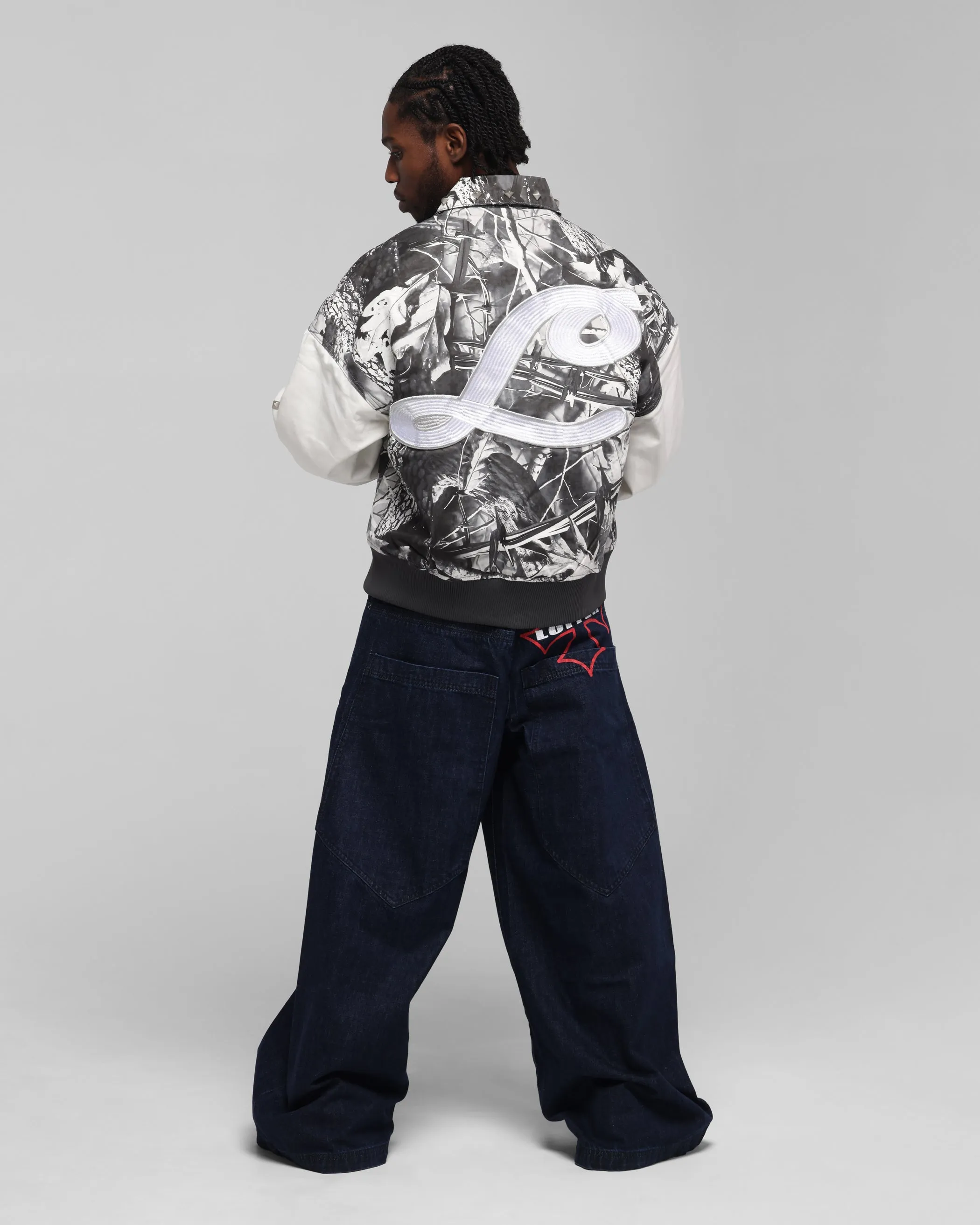 Loiter Frontier Varsity Jacket Real Tree Camo kids festival