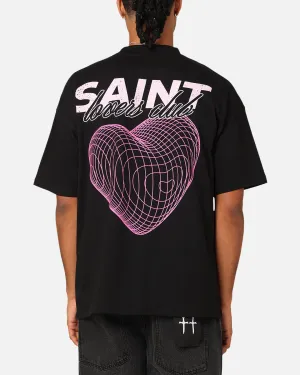 Saint Morta Lovers Club T-Shirt Black Denim combination Flexible Wear