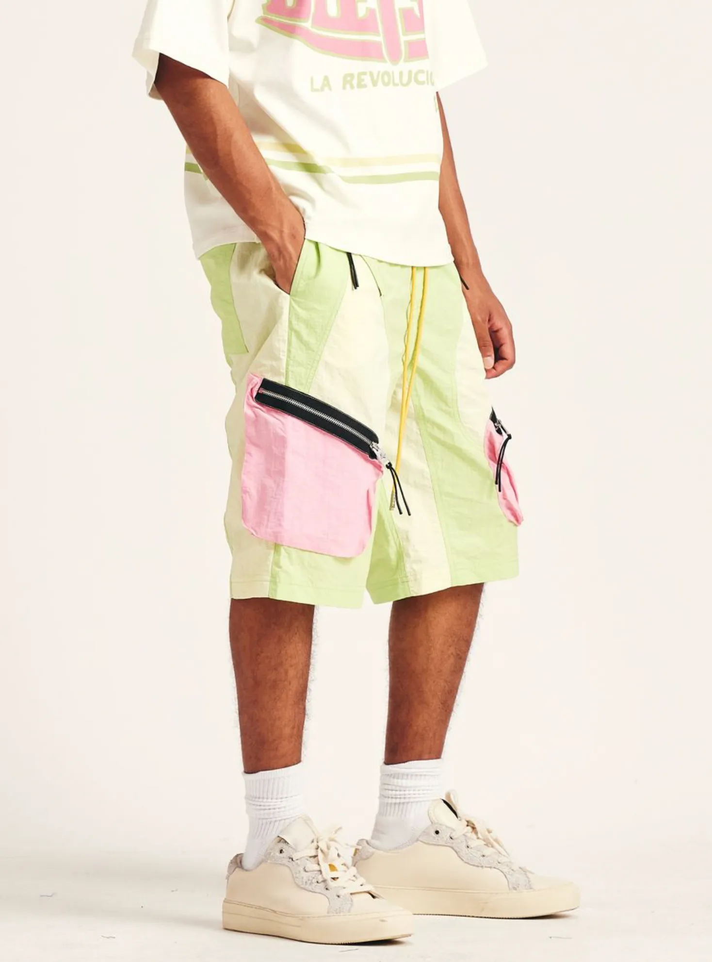 Diet Starts Monday "Nylon MX Shorts" Volt/Pink Daily Use