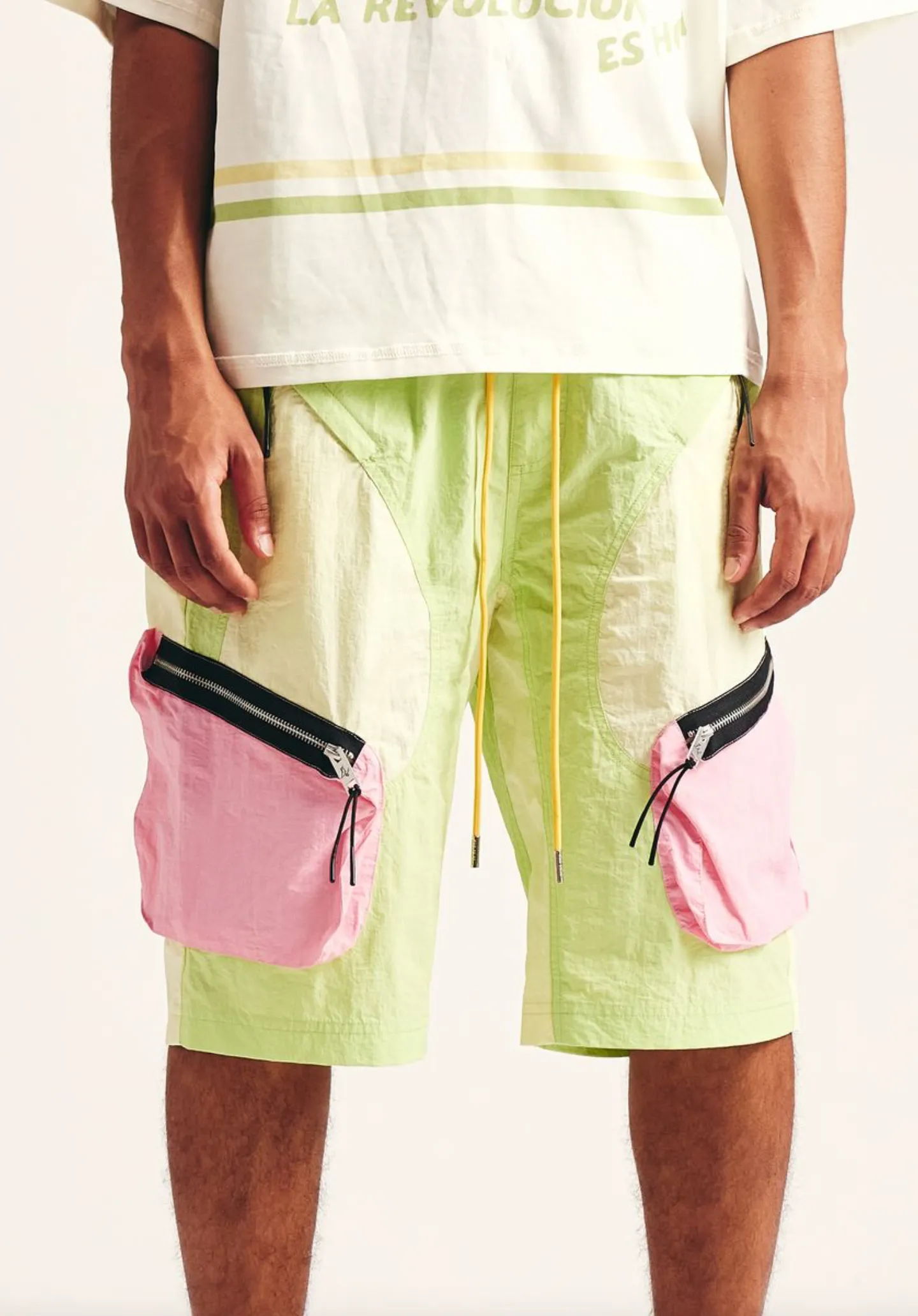 CompactFold TearResistantMaterial Diet Starts Monday "Nylon MX Shorts" Volt/Pink