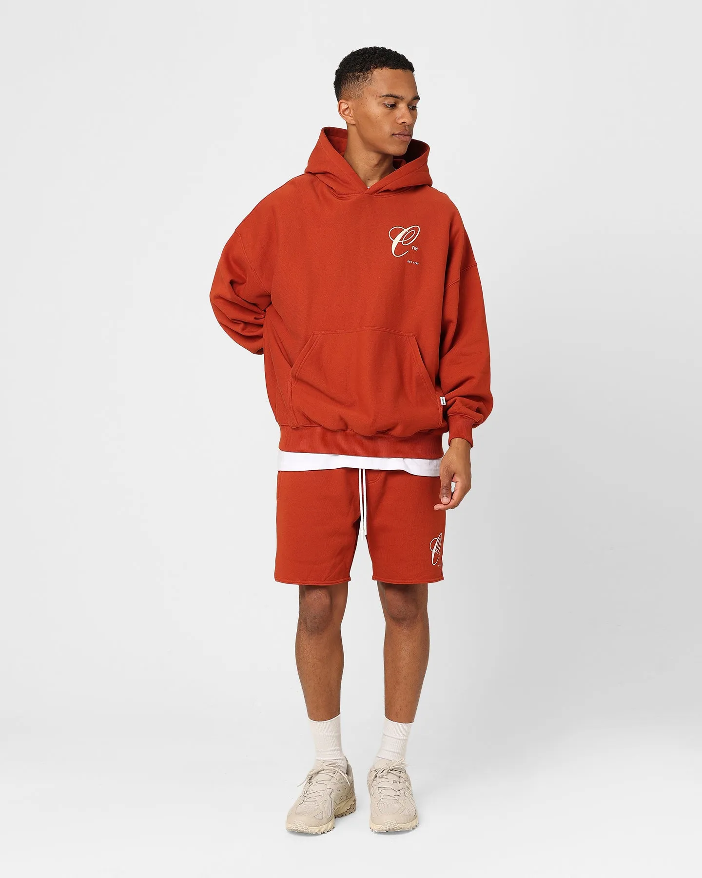 Carre Capital C Terry Shorts Brick Versatile Layering Capability Sports use