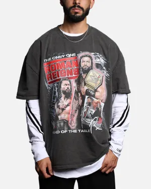 Culture Kings X WWE Roman Reigns Vintage T-Shirt Black Wash Sporty Look