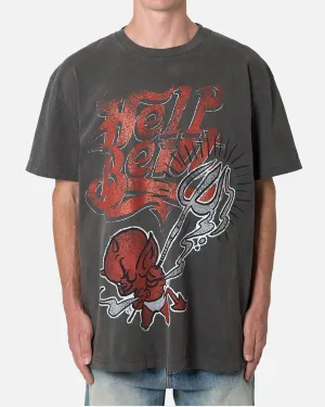 MNML Hell Bent T-Shirt Washed Black Elegant Detail