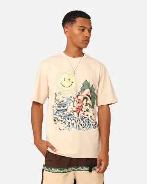 Market Smiley Quiet Time T-Shirt Ecru Street Casual Look
