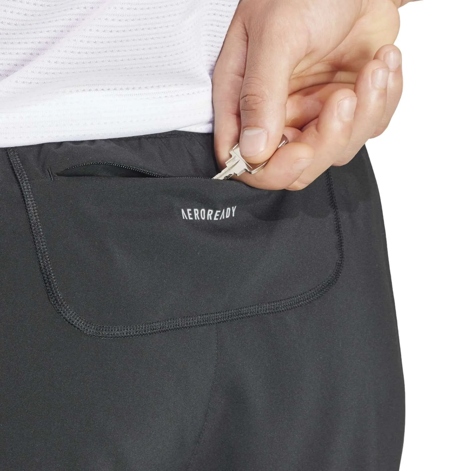 adidas Own The Run Mens Short Sleek Shape Teflon Coated Finish