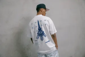 Easygoing Design Ruffled edges Carr?? Enhanced Oversized T-Shirt White