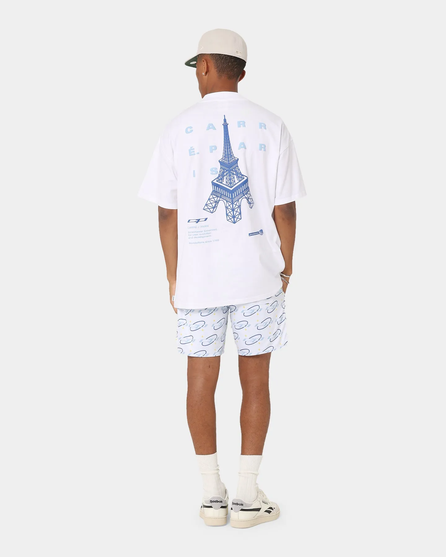 MinimalistStitching Essential Piece Carr?? Enhanced Oversized T-Shirt White