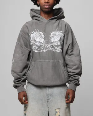 Loiter Draco Born Hoodie Washed Charcoal train journey Sun wear