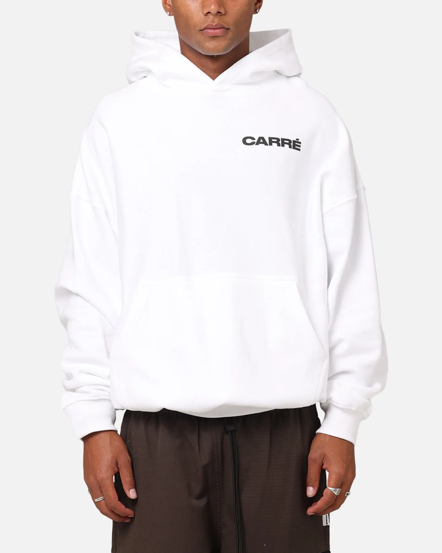 Sport Comfort Carre Die Hoodie White