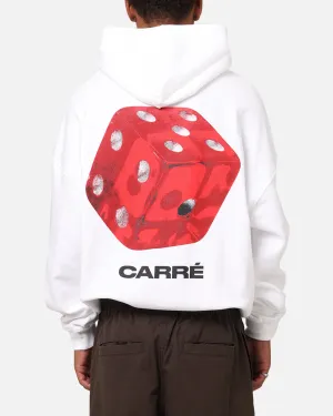 Carre Die Hoodie White Travel Friendly Drawstring Hood