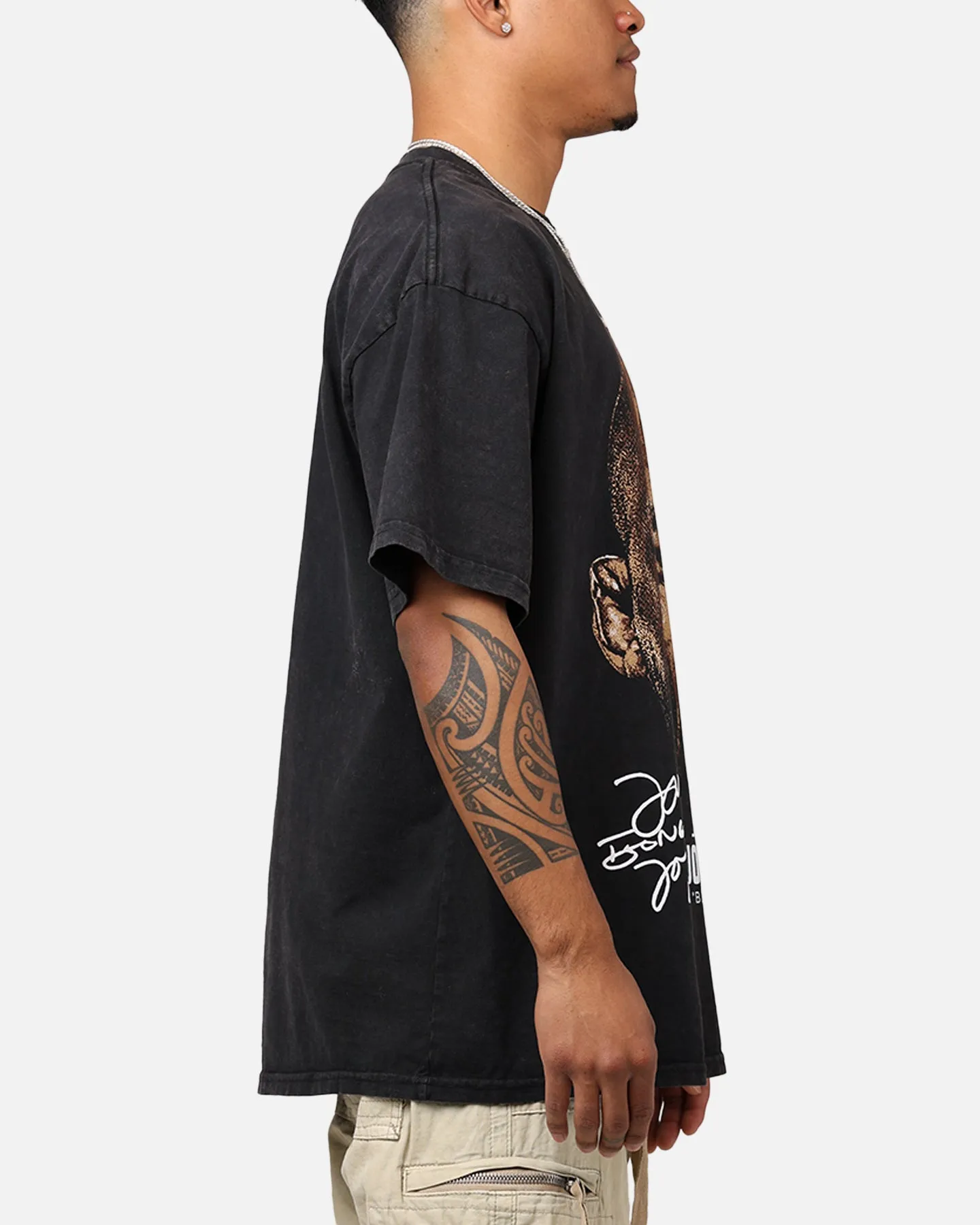 Stylish and Cozy UFC By Goat Crew Jon Jones Big Face Vintage T-Shirt Black Wash