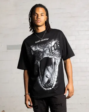 Flattering Design Saint Morta Snake Eyes Boxy T-Shirt Black