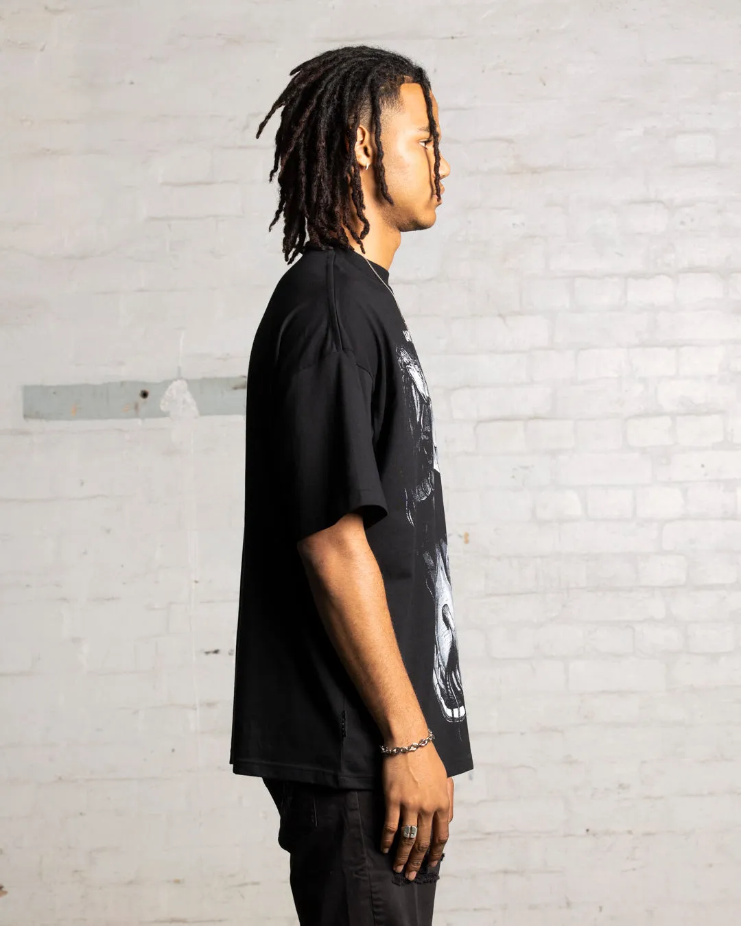 Cozy Feeling Adaptable Saint Morta Snake Eyes Boxy T-Shirt Black