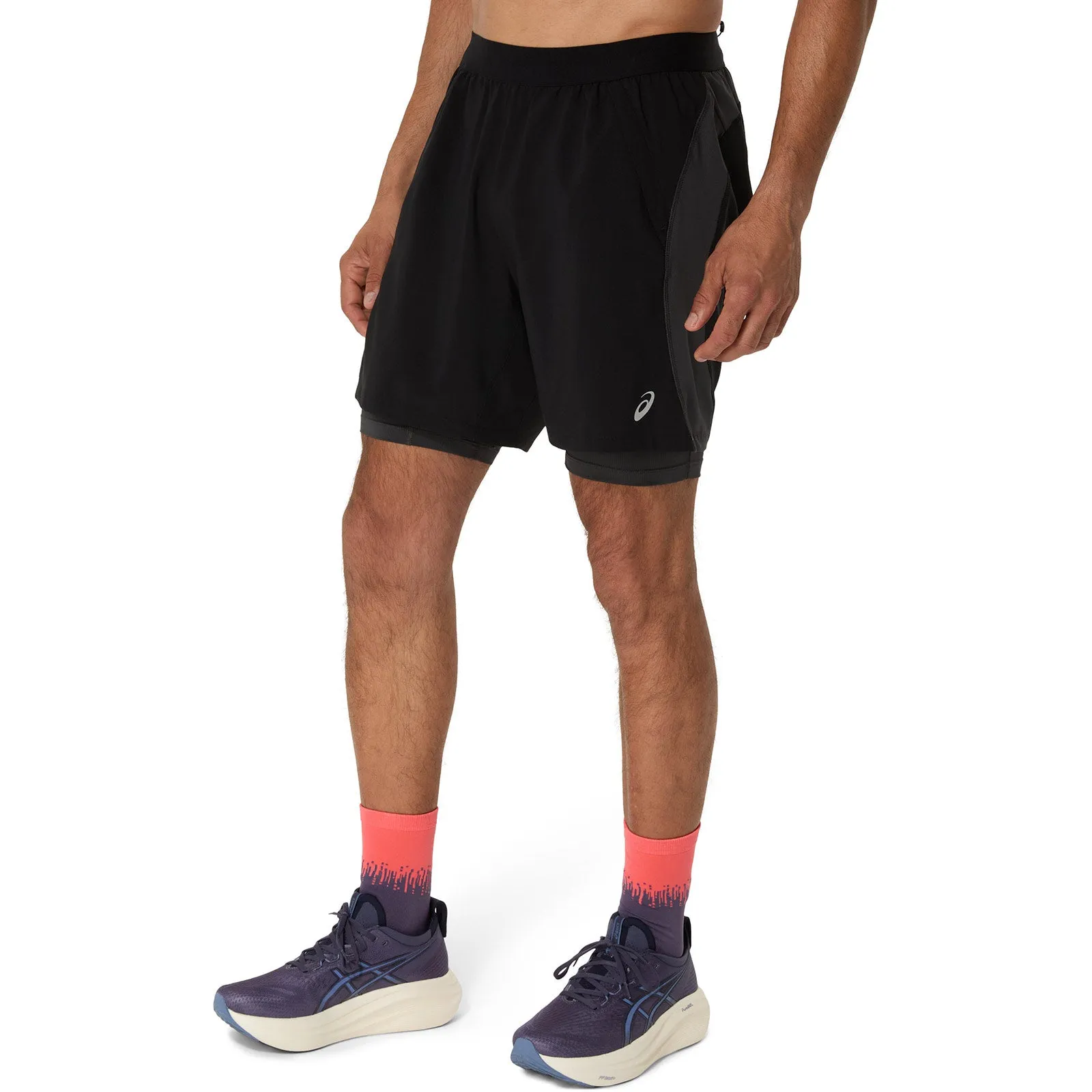 Asics Road Mens 7" 2N1 Shorts Classic Appeal