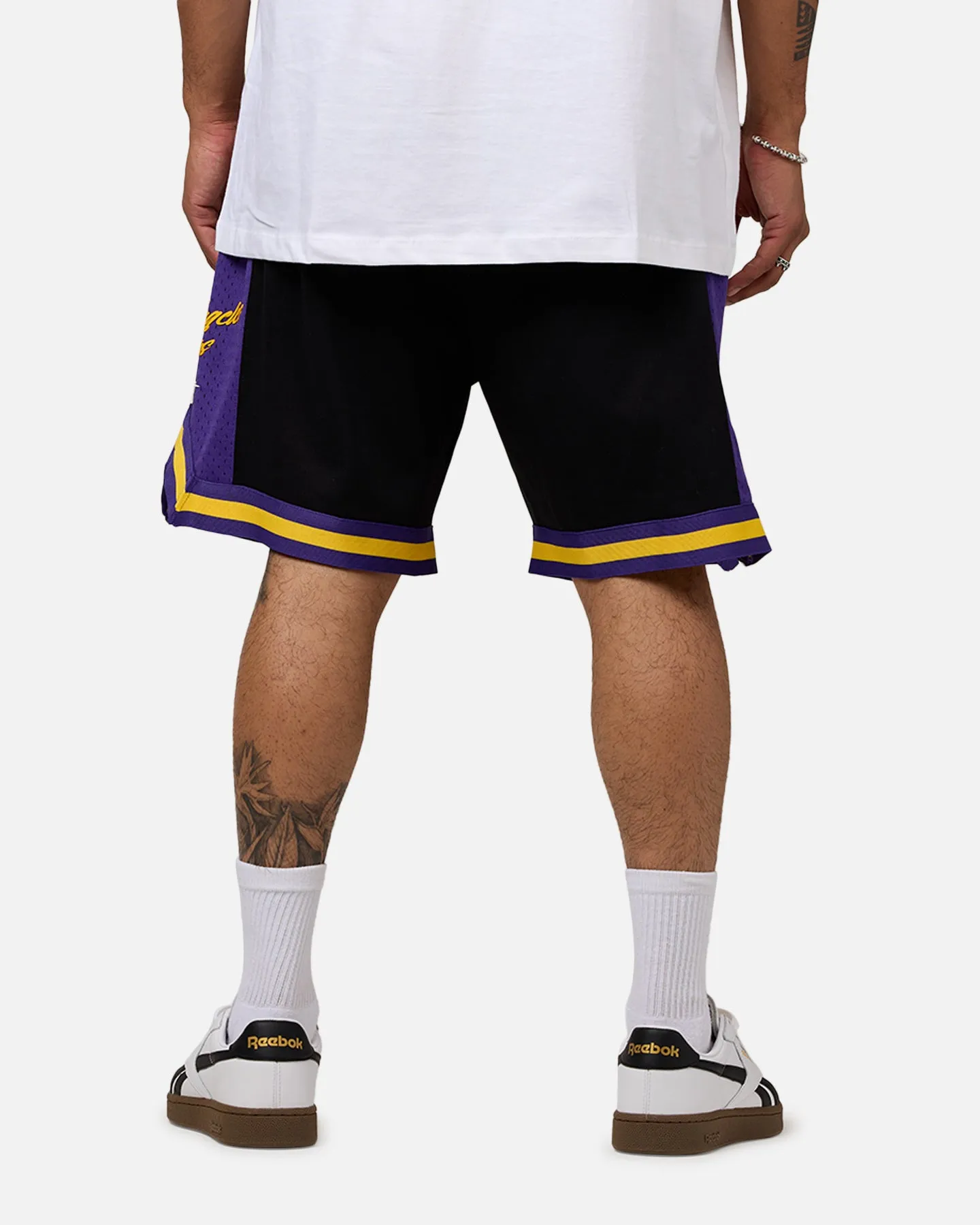 rayon fabric Slim Comfort Fit Pro Standard Los Angeles Lakers Fast Lane 2.0 Shorts Black/Yellow