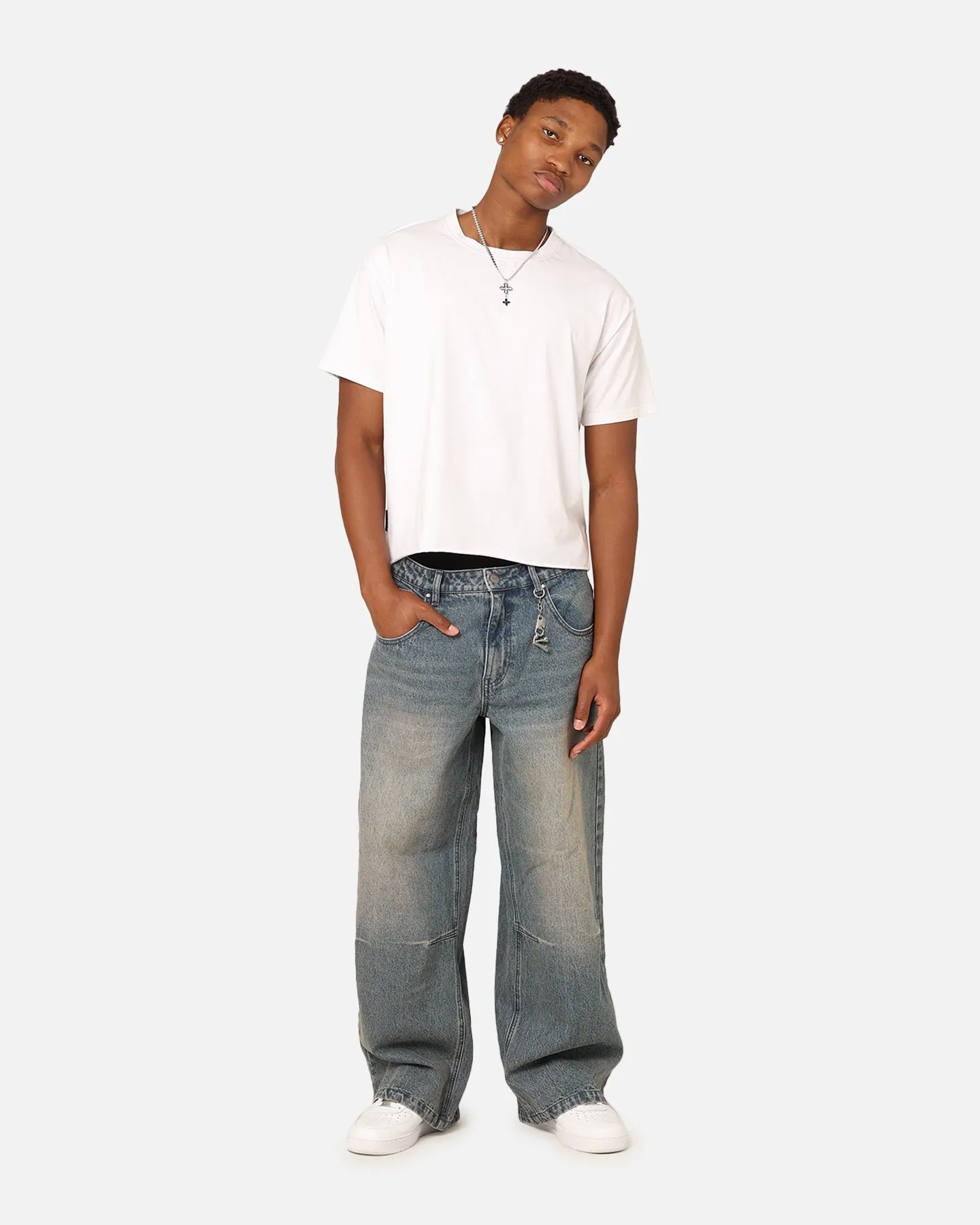 Saint Morta Lafayette Cropped T-Shirt White Quick Dry Fabric Cozy Look Wear