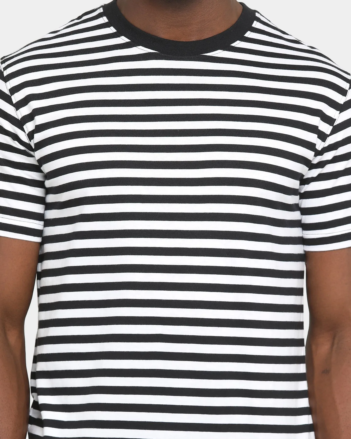 Contrast Inner Binding Well Made Legacy Tall T-Shirt V2 Black/White