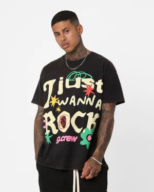 City Outfit Breathable Style Goat Crew G. Crew Rock T-Shirt Black Wash