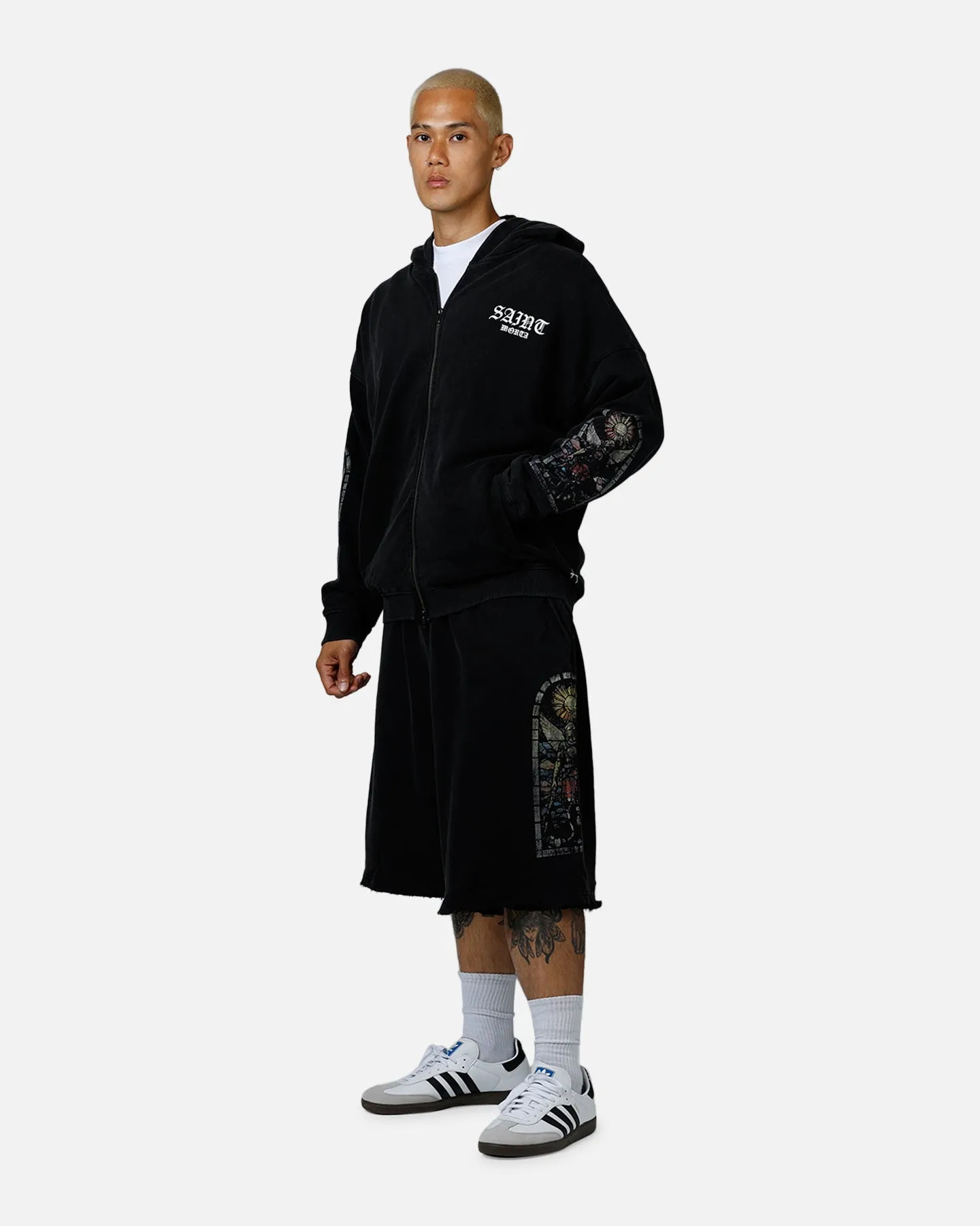 Quick Movement Fit Versatile Fit Saint Morta Kingdomcome Baggy Sweat Shorts Vintage Black