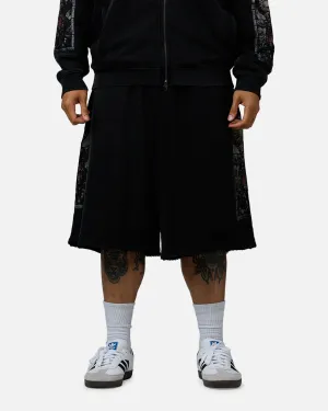 Tear Resistant Panels Tactile Feedback Loops Saint Morta Kingdomcome Baggy Sweat Shorts Vintage Black
