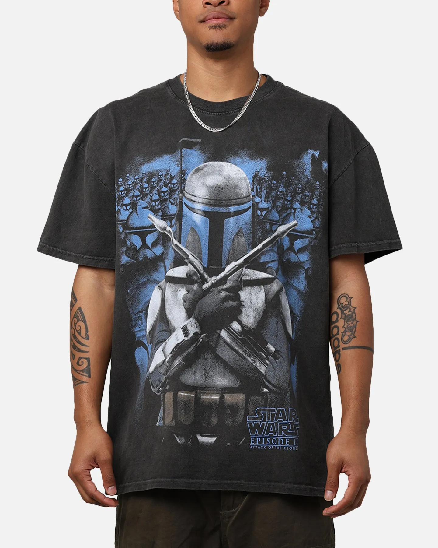 Kids playfulness Star Wars Episode II '02 Heavyweight Vintage T-Shirt Black Wash