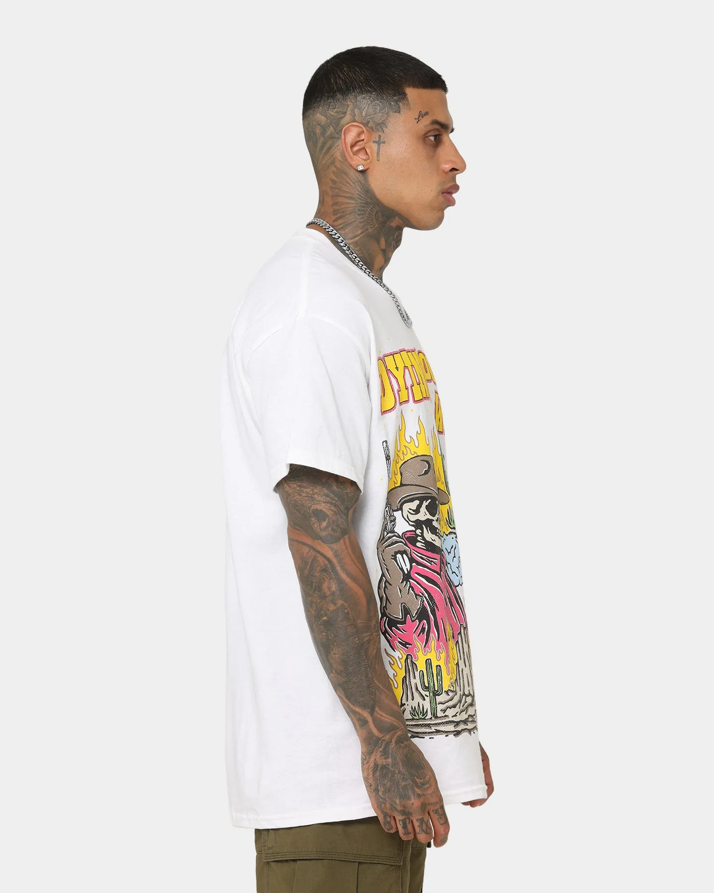 Chic Fit Goat Crew Dying Out West Vintage T-Shirt White