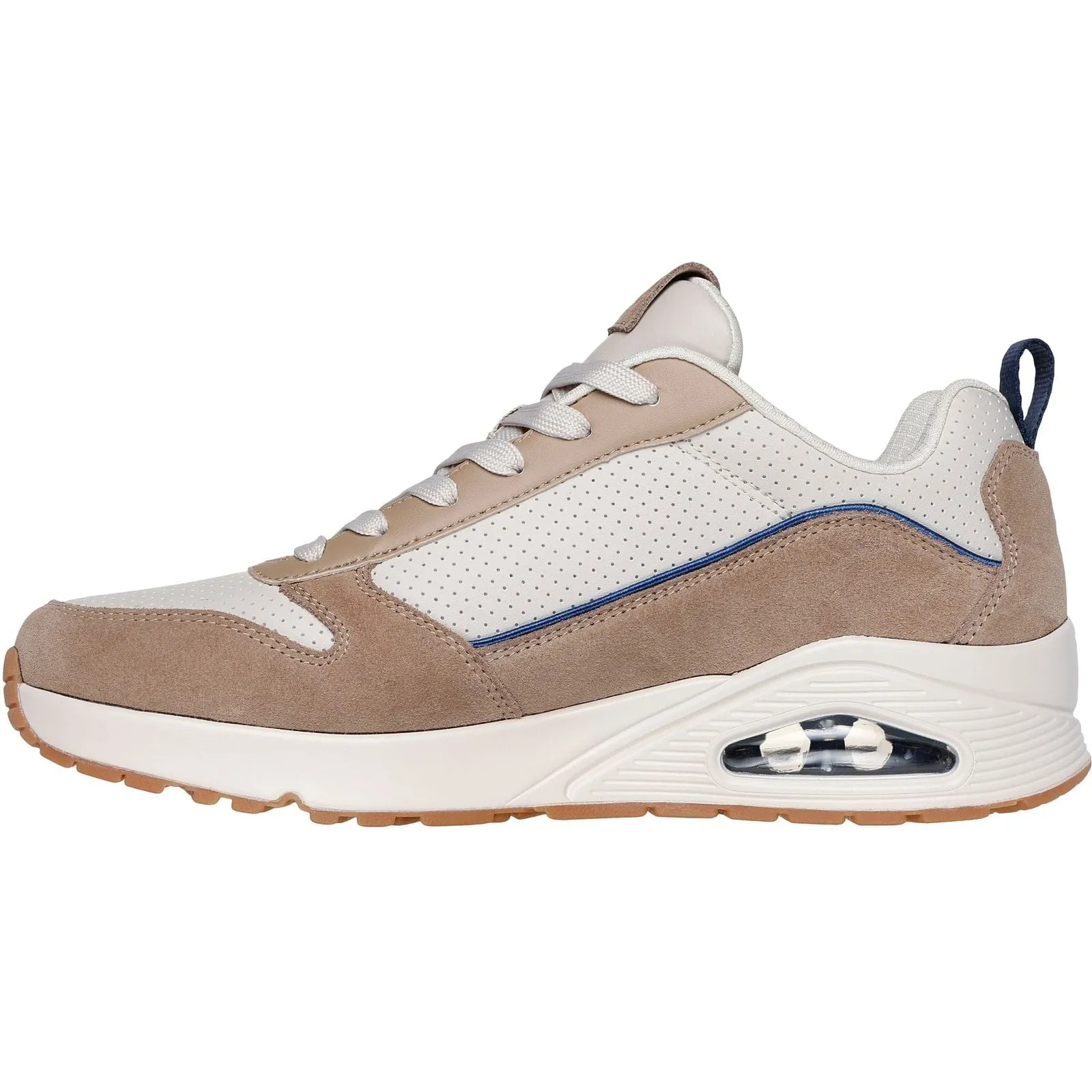 Skechers Mens Uno Stacre 2.0 Trainer Sand Moisture Wicking Lining Wear Resistant Outsole