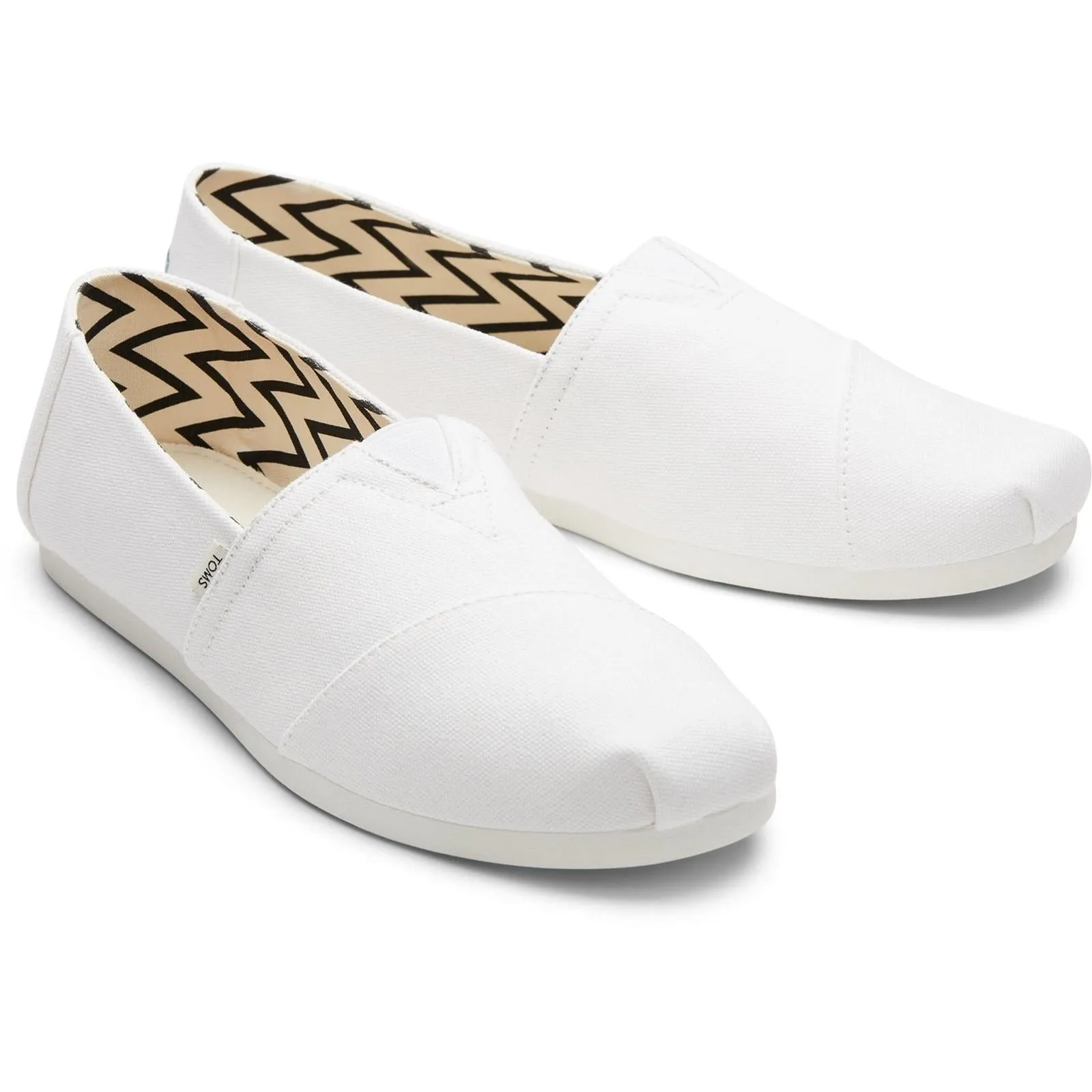 Cushioned Insole TOMS Mens Alpargata Shoes White