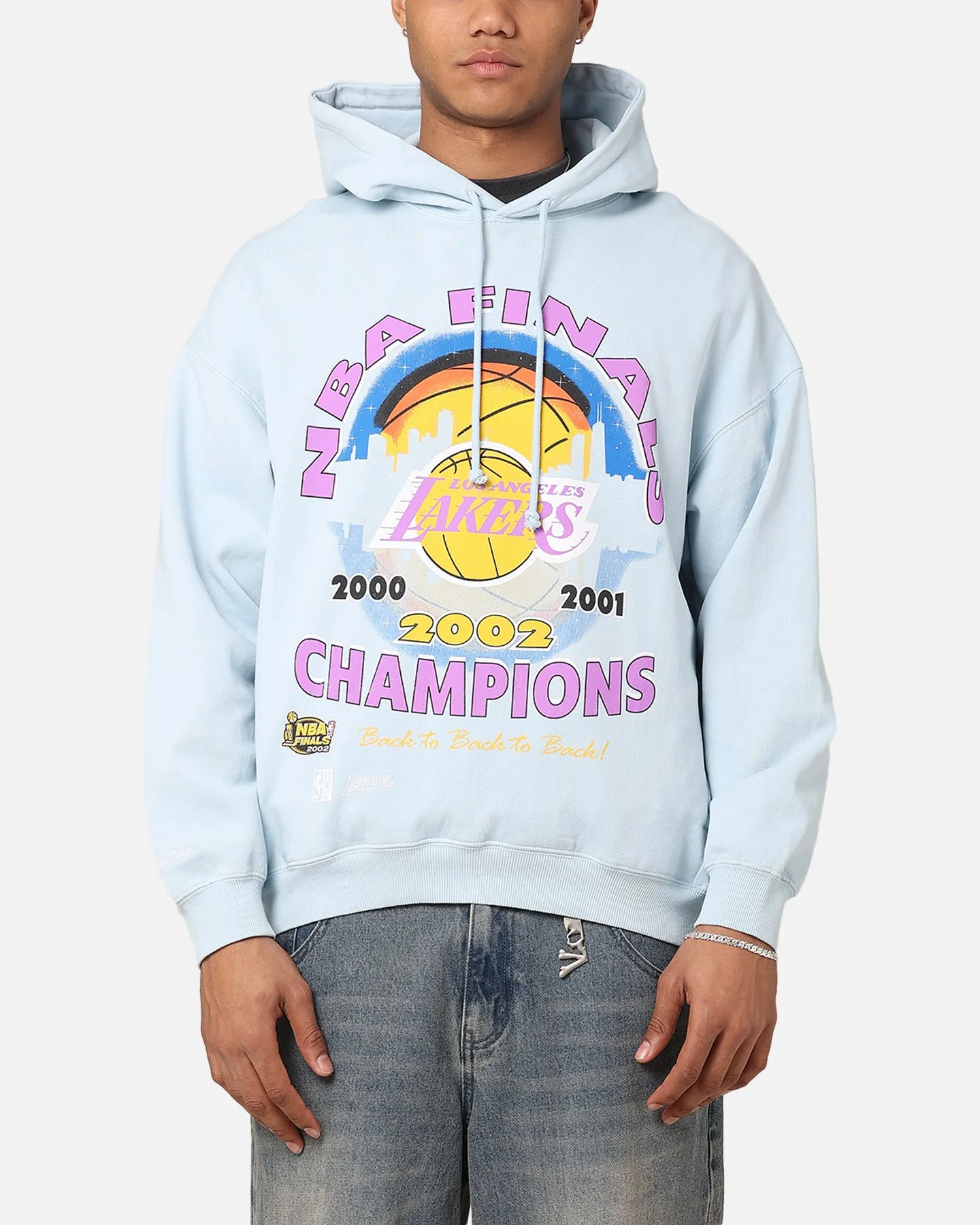 Mitchell & Ness Los Angeles Lakers Finals Champion Hoodie Light Blue Monochrome Palette